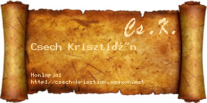 Csech Krisztián névjegykártya